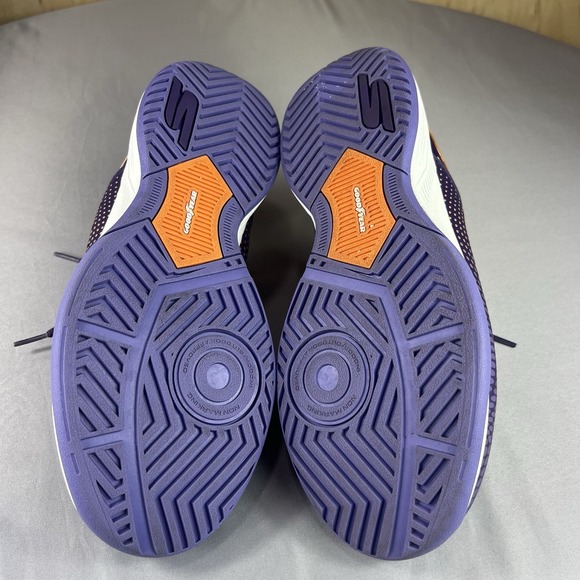 Skechers SLAM Pickleball 174201 Women's 8 Purple Orange White Sneakers Lace Up - Picture 10 of 14